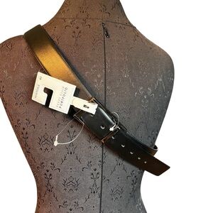 New With Tag Perry Ellis Vegan Leather Reversible Belt Size 40 Black Brown